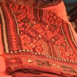 ANTIQUE PERSIAN SHAHSAVAN KHORJIN BAG SQUARE RUG 0'10